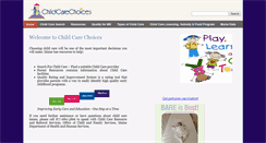 Desktop Screenshot of childcarechoices.me